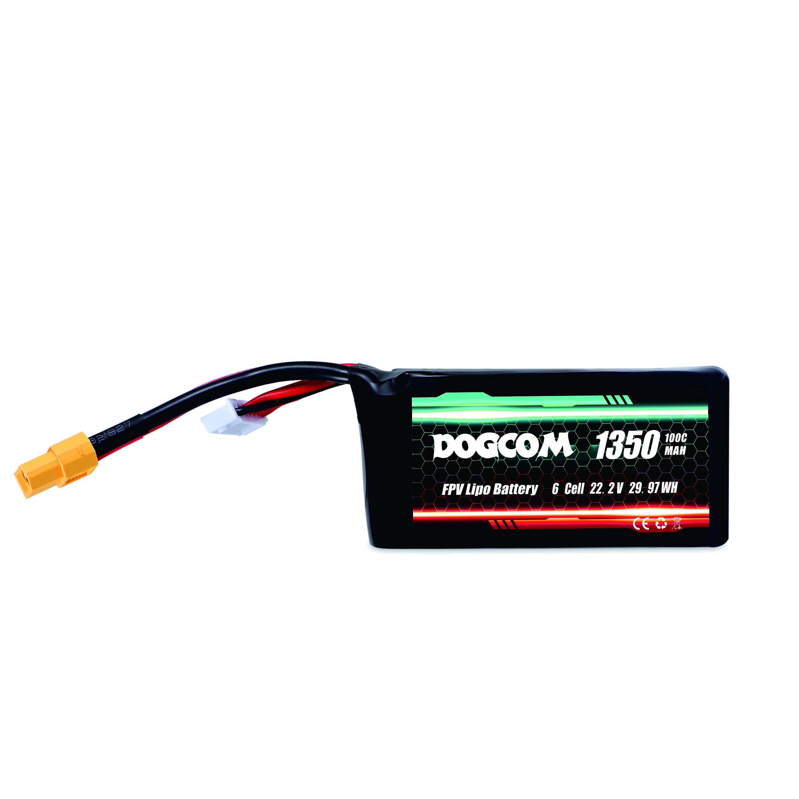 1350mAh 100C 22.2V 6S DOGCOM FPV Lipo battery