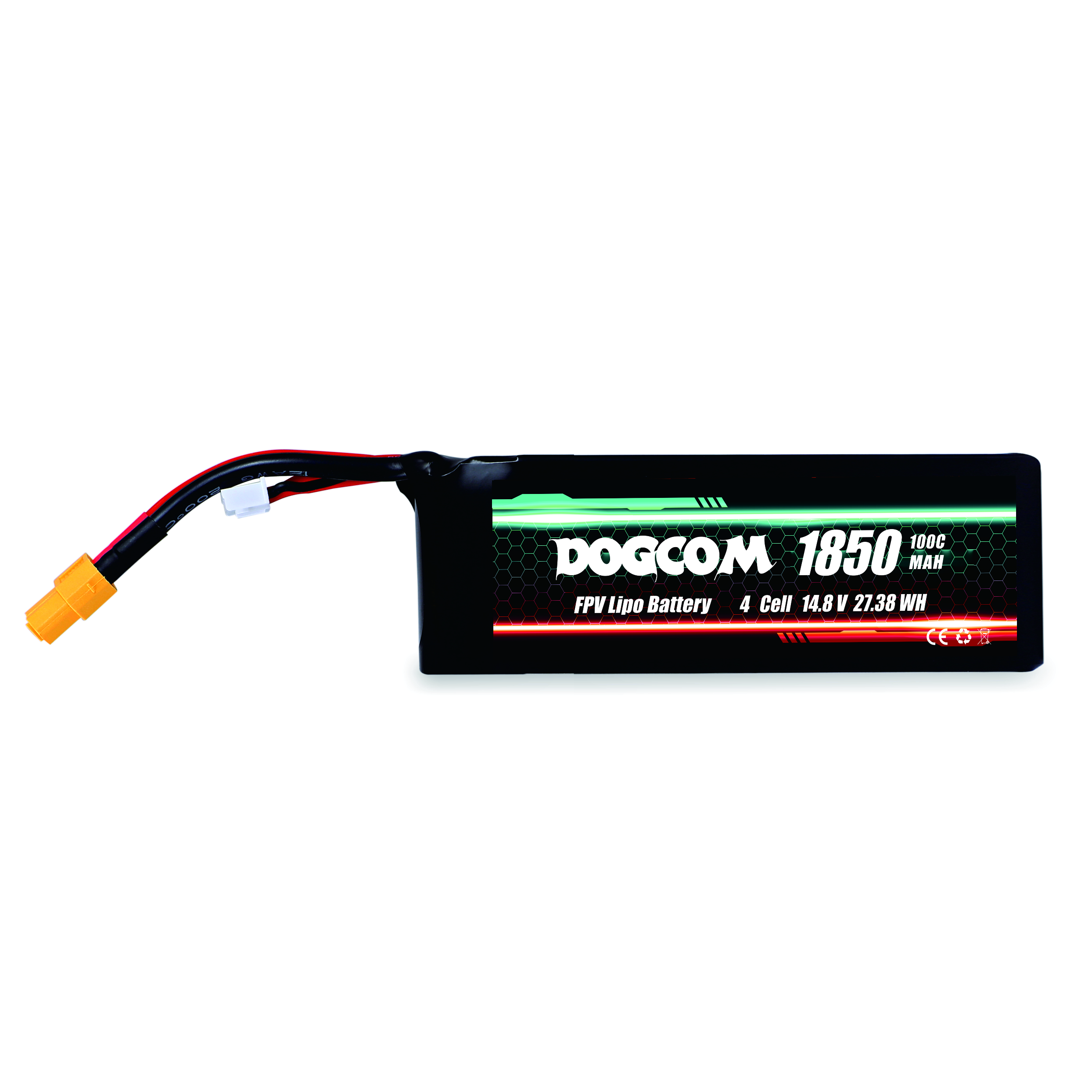 1850mAh 100C 4S 14.8V FPV drone DOGCOM battery